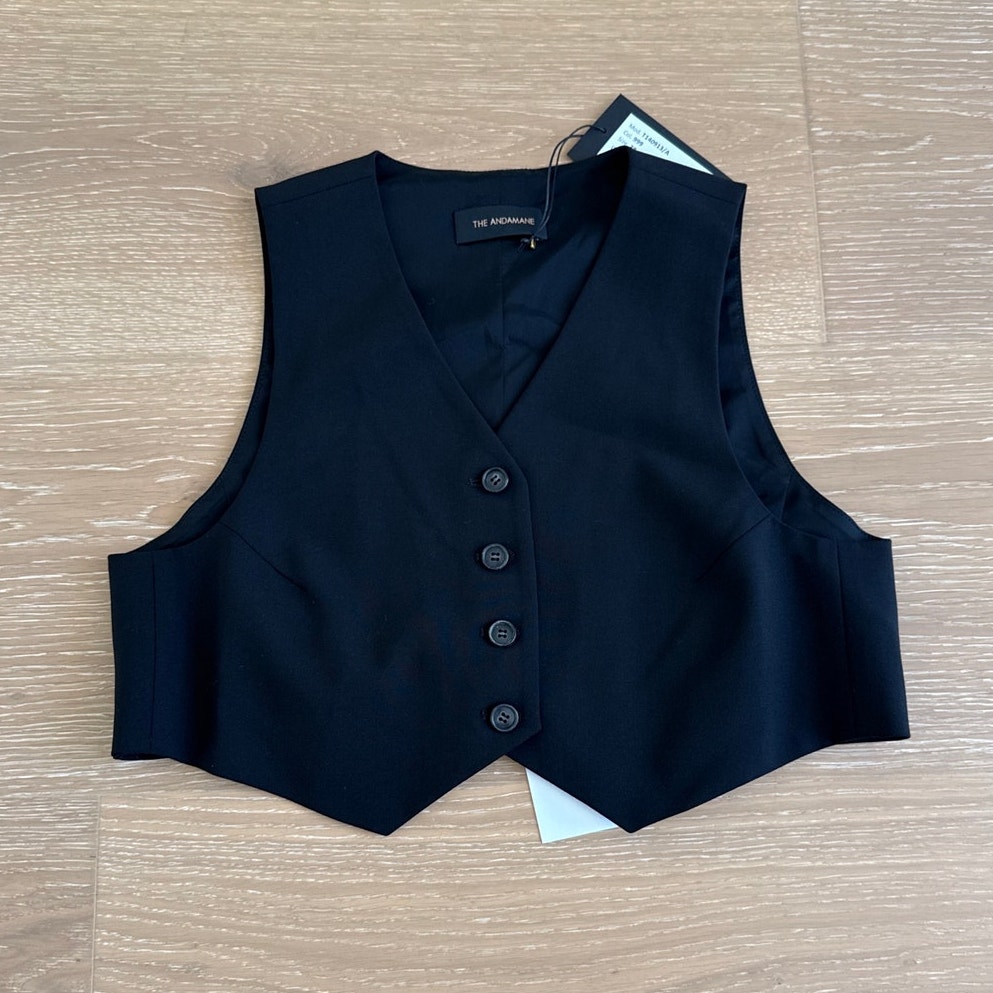 The Andamane Sleeveles Vest Gilet Size 38 Black
